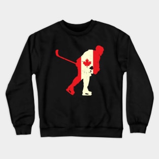 Canadian Maple Leaf Ice Hockey Player Crewneck Sweatshirt